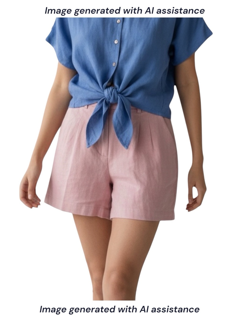 NWT Violets & Roses size 6/28 rose tan high waisted pleated 55% linen shorts